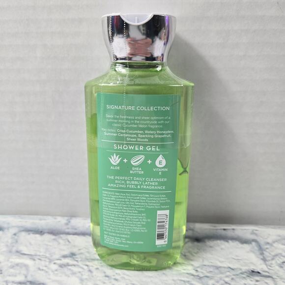 SEALED Bath and Bodyworks Cucumber Melon Shower Gel 10 fl oz Signature Scent - Picture 3 of 7